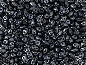 Matubo MiniDuo 2 x 4mm Hematite 2-Hole Seed Bead 2.5-Inch Tube Matubo MiniDuo 2 x 4mm Hematite 2-Hole Seed Bead 2.5-Inch Tube