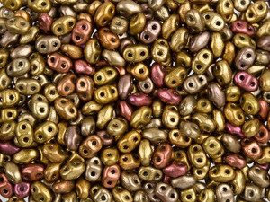 Matubo MiniDuo 2 x 4mm Matte Metallic Gold Copper Iris 2-Hole Czech Beads 2.5-Inch Tube Matubo MiniDuo 2 x 4mm Matte Metallic Gold Copper Iris 2-Hole Czech Beads 2.5-Inch Tube