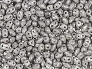 Matubo MiniDuo 2 x 4mm Opaque Gray Luster 2-Hole Seed Bead 2.5-Inch Tube Matubo MiniDuo 2 x 4mm Opaque Gray Luster 2-Hole Seed Bead 2.5-Inch Tube
