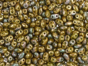 Matubo MiniDuo 2 x 4mm Opaque Olive Bronze Vega 2-Hole Czech Beads 2.5-Inch Tube Matubo MiniDuo 2 x 4mm Opaque Olive Bronze Vega 2-Hole Czech Beads 2.5-Inch Tube