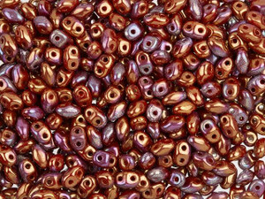 Matubo MiniDuo 2 x 4mm Opaque Red with Bronze Luster 2-Hole Czech Beads 2.5-Inch Tube Matubo MiniDuo 2 x 4mm Opaque Red with Bronze Luster 2-Hole Czech Beads 2.5-Inch Tube