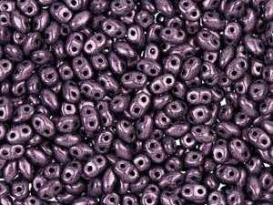 Matubo MiniDuo 2 x 4mm Pink Metallic Suede 2-Hole Czech Beads 2.5-Inch Tube Matubo MiniDuo 2 x 4mm Pink Metallic Suede 2-Hole Czech Beads 2.5-Inch Tube