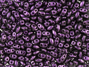 Matubo MiniDuo 2 x 4mm Polychrome Black Currant 2-Hole Seed Bead 2.5-Inch Tube Matubo MiniDuo 2 x 4mm Polychrome Black Currant 2-Hole Seed Bead 2.5-Inch Tube
