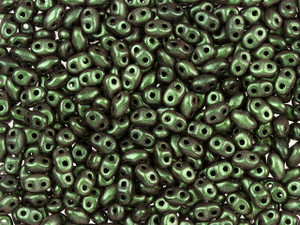 Matubo MiniDuo 2 x 4mm Polychrome Olive Mauve 2-Hole Seed Bead 2.5-Inch Tube Matubo MiniDuo 2 x 4mm Polychrome Olive Mauve 2-Hole Seed Bead 2.5-Inch Tube