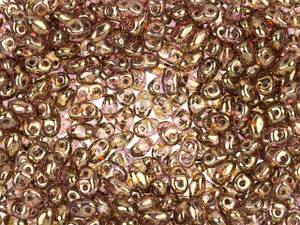 Matubo MiniDuo 2x4mm Transparent Gold/Smoked Topaz Luster 2-Hole Seed Bead, 2.5-Inch Tube Matubo MiniDuo 2x4mm Transparent Gold/Smoked Topaz Luster 2-Hole Seed Bead, 2.5-Inch Tube