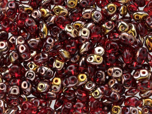 Matubo SuperDuo 2 x 5mm Apollo Ruby 2-Hole Seed Bead 2.5-Inch Tube Matubo SuperDuo 2 x 5mm Apollo Ruby 2-Hole Seed Bead 2.5-Inch Tube