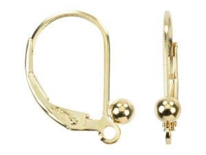 Gold-Filled 14K/20 Plain Leverback Earring with 3mm Ball (1 Pair) Gold-Filled 14K/20 Plain Leverback Earring with 3mm Ball (1 Pair)