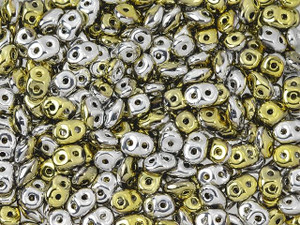 Matubo SuperDuo 2 x 5mm California Silver 2-Hole Seed Bead 2.5-Inch Tube Matubo SuperDuo 2 x 5mm California Silver 2-Hole Seed Bead 2.5-Inch Tube
