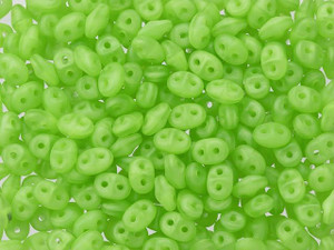 Matubo SuperDuo 2 x 5mm Matte Milky Peridot 2-Hole Seed Bead 2.5-Inch Tube Matubo SuperDuo 2 x 5mm Matte Milky Peridot 2-Hole Seed Bead 2.5-Inch Tube