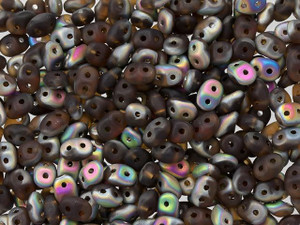 Matubo SuperDuo 2 x 5mm Matte Smoky Topaz Vitral 2-Hole Seed Bead 2.5-Inch Tube Matubo SuperDuo 2 x 5mm Matte Smoky Topaz Vitral 2-Hole Seed Bead 2.5-Inch Tube