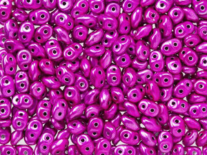 Matubo SuperDuo 2 x 5mm Metalust Hot Pink 2-Hole Seed Bead 2.5-Inch Tube Matubo SuperDuo 2 x 5mm Metalust Hot Pink 2-Hole Seed Bead 2.5-Inch Tube