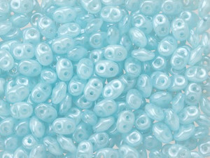 Matubo SuperDuo 2 x 5mm Milky Aquamarine Luster 2-Hole Seed Bead 2.5-Inch Tube Matubo SuperDuo 2 x 5mm Milky Aquamarine Luster 2-Hole Seed Bead 2.5-Inch Tube