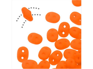 Matubo SuperDuo 2 x 5mm Neon Orange 2-Hole Seed Bead 2.5-Inch Tube Matubo SuperDuo 2 x 5mm Neon Orange 2-Hole Seed Bead 2.5-Inch Tube