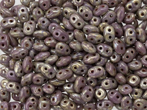 Matubo SuperDuo 2 x 5mm Opaque Amethyst Silver Picasso 2-Hole Seed Bead 2.5-Inch Tube Matubo SuperDuo 2 x 5mm Opaque Amethyst Silver Picasso 2-Hole Seed Bead 2.5-Inch Tube