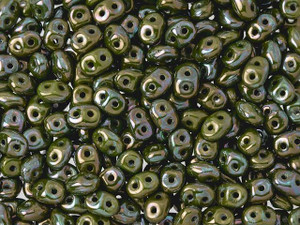 Matubo SuperDuo 2 x 5mm Opaque Olivine Nebula 2-Hole Seed Bead 2.5-Inch Tube Matubo SuperDuo 2 x 5mm Opaque Olivine Nebula 2-Hole Seed Bead 2.5-Inch Tube