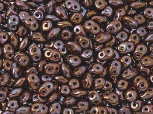 Matubo SuperDuo 2 x 5mm Opaque Umber Nebula 2-Hole Seed Bead 2.5-Inch Tube Matubo SuperDuo 2 x 5mm Opaque Umber Nebula 2-Hole Seed Bead 2.5-Inch Tube