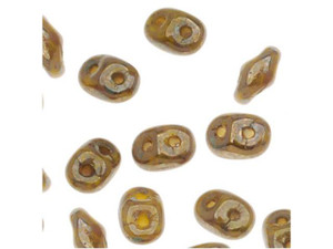 Matubo SuperDuo 2 x 5mm Opaque Yellow Bronze Picasso 2-Hole Seed Bead 2.5-Inch Tube Matubo SuperDuo 2 x 5mm Opaque Yellow Bronze Picasso 2-Hole Seed Bead 2.5-Inch Tube