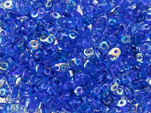 Matubo SuperDuo 2 x 5mm Sapphire AB 2-Hole Seed Bead 2.5-Inch Tube Matubo SuperDuo 2 x 5mm Sapphire AB 2-Hole Seed Bead 2.5-Inch Tube