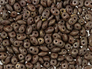 Matubo SuperDuo 2 x 5mm Umber Copper Picasso 2-Hole Seed Bead 2.5-Inch Tube Matubo SuperDuo 2 x 5mm Umber Copper Picasso 2-Hole Seed Bead 2.5-Inch Tube
