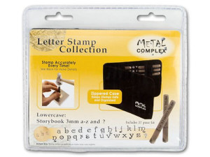Metal Complex 3mm Lower Case 27 pc. Elegant Alphabet Metal Stamp Set