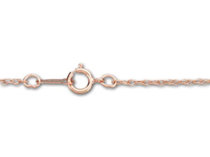 Rose Gold-Filled 14K/20 16-Inch 1mm Rope Chain Necklace Rose Gold-Filled 14K/20 16-Inch 1mm Rope Chain Necklace