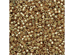 Miyuki 11/0 Duracoat Galvanized Champagne Delicas 2.5-Inch Tube Miyuki 11/0 Duracoat Galvanized Champagne Delicas 2.5-Inch Tube