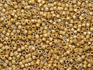 Miyuki 11/0 Duracoat Galvanized Matte Gold Delicas 2.5-Inch Tube