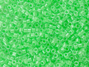 Miyuki 11/0 Luminous Delica Seed Beads - Bright Lime 2.5-Inch Tube Miyuki 11/0 Luminous Delica Seed Beads - Bright Lime 2.5-Inch Tube