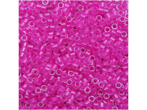 Miyuki 11/0 Luminous Delica Seed Beads - Hot Magenta 2.5-Inch Tube Miyuki 11/0 Luminous Delica Seed Beads - Hot Magenta 2.5-Inch Tube