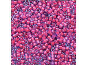 Miyuki 11/0 Luminous Delica Seed Beads - Pink Taffy 2.5-Inch Tube Miyuki 11/0 Luminous Delica Seed Beads - Pink Taffy 2.5-Inch Tube