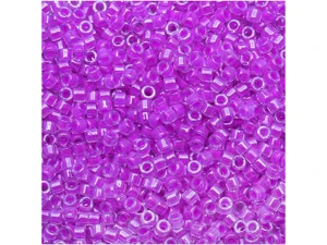 Miyuki 11/0 Luminous Delica Seed Beads - Plum Crazy 2.5-Inch Tube
