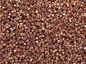 Miyuki 11/0 Metallic Bright Copper Delica Seed Bead 2.5-Inch Tube Miyuki 11/0 Metallic Bright Copper Delica Seed Bead 2.5-Inch Tube