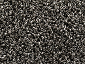Miyuki 11/0 Metallic Dark Nickel Silver Delica Seed Bead 2.5-Inch Tube Miyuki 11/0 Metallic Dark Nickel Silver Delica Seed Bead 2.5-Inch Tube