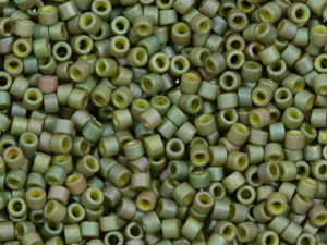 Miyuki 11/0 Metallic Matte Light Yellow-Green Delica Seed Bead 2.5-Inch Tube Miyuki 11/0 Metallic Matte Light Yellow-Green Delica Seed Bead 2.5-Inch Tube