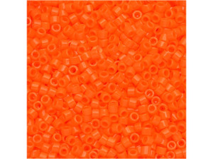 Miyuki 11/0 Opaque Orange Delica Seed Bead 2.5-Inch Tube Miyuki 11/0 Opaque Orange Delica Seed Bead 2.5-Inch Tube