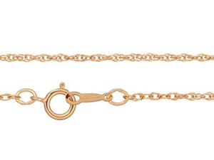 18 Inch Thin Chain Necklace in 18k Rose Gold Vermeil