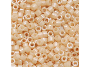 Miyuki 11/0 Opaque Pearl Beige Ceylon Delica Seed Bead 2.5-Inch Tube Miyuki 11/0 Opaque Pearl Beige Ceylon Delica Seed Bead 2.5-Inch Tube