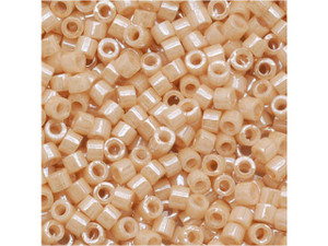 Miyuki 11/0 Opaque Pearl Light Beige Ceylon Delica Seed Bead 2.5-Inch Tube Miyuki 11/0 Opaque Pearl Light Beige Ceylon Delica Seed Bead 2.5-Inch Tube