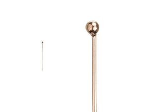 Rose Gold-Filled 14K/20 1-Inch Ball-End Head Pin - 24 Gauge Rose Gold-Filled 14K/20 1-Inch Ball-End Head Pin - 24 Gauge