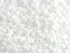 Miyuki 11/0 Round Seed Beads - Matte Opaque Chalk White, 2.5-Inch Tube Miyuki 11/0 Round Seed Beads - Matte Opaque Chalk White, 2.5-Inch Tube
