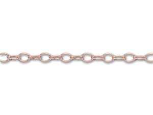 Rose Gold-Filled 14K/20 2.6mm Cable Chain by the Foot Rose Gold-Filled 14K/20 2.6mm Cable Chain by the Foot