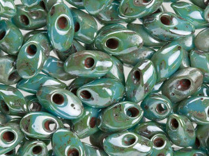 3 Colors - Miyuki Seed Beads Size 8/0 Picasso Seafoam, Montana