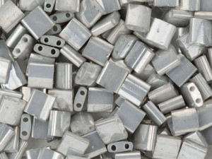 Miyuki 5mm Opaque Luster Smoke Grey Tila Square Bead 2.5-Inch Tube