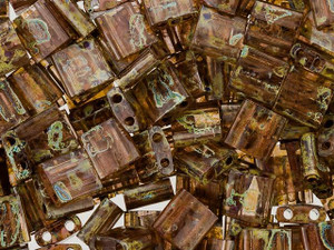 Miyuki 5mm Tila Transparent Picasso Coated Seed Bead - Light Autumn Jasper, 2.5-Inch Tube