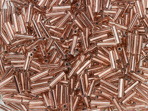 Miyuki 6mm Copper-Lined Crystal Bugle Beads 5-Inch Tube Miyuki 6mm Copper-Lined Crystal Bugle Beads 5-Inch Tube