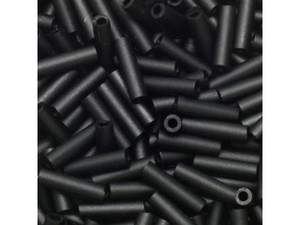 Miyuki 6mm Matte Black Bugle Beads 5-Inch Tube Miyuki 6mm Matte Black Bugle Beads 5-Inch Tube