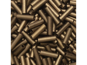 Miyuki 6mm Matte Metallic Dark Bronze Bugle Beads 5-Inch Tube Miyuki 6mm Matte Metallic Dark Bronze Bugle Beads 5-Inch Tube