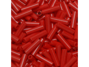 Miyuki 6mm Opaque Red Bugle Beads 5-Inch Tube Miyuki 6mm Opaque Red Bugle Beads 5-Inch Tube