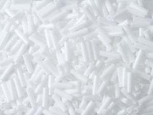 Miyuki 6mm Opaque White Bugle Beads 5-Inch Tube Miyuki 6mm Opaque White Bugle Beads 5-Inch Tube