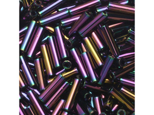 Miyuki 6mm Purple Iris Bugle Beads 5-Inch Tube Miyuki 6mm Purple Iris Bugle Beads 5-Inch Tube